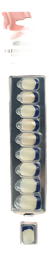 Press On Tips Autoadhesivo Cuadradas Cherimoya 30u Zh036 Zh036
