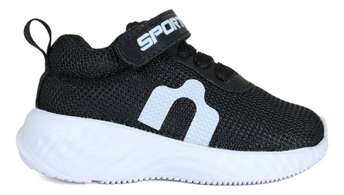 Tenis Niño Casuales Resistente Suela Ligera Color Negro 345