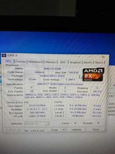 Pc Gamer Fx8300 Ssd 240gb Placa De Vídeo Gt620 8gb Ram