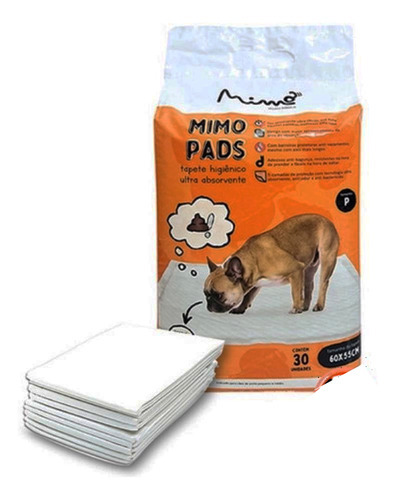 Tapete Higiênico Cachorro 60cm X 55cm 30un Mimo Pads