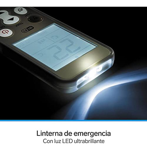 Steren Rm-700 Control Remoto Universal Wi-fi Para Aire Acondicionado, Con Batería Recargable Y Linterna Led
