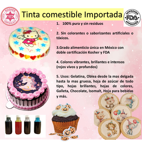 Impresora Canon Multifuncion Tinta Comestible Oblea Mac + Pc