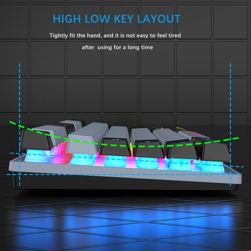 Teclado Para Juegos Teclado Con Cable Usb Ergonómico,