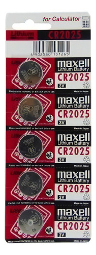 Tira 5 Pilas Cr2025 Tipo Botón Japonesa /maxell