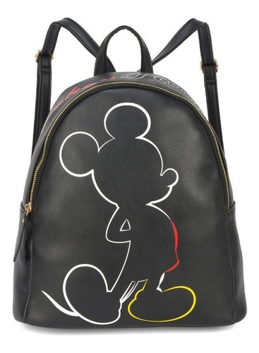 Bolsa Mochila Mickey Preta Disney Original 78416