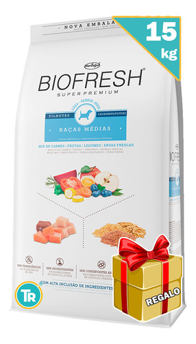 Biofresh Cachorro Raza Media 12 Kg + Contenedor + Envío 