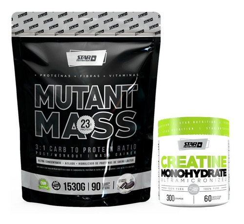 Mutant Mass 1,5 Kg + Creatina X 300gr Star Nutrition