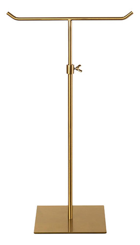 Estante De Exhibición Del Bolso Del Metal, Tubo Dorado.