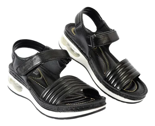 Sandalia Lady Stork Clarita Mujer Acolchada Abrojo Burbuja 4.835 5