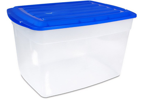 Caja Organizadora Alta Turín Kendy #2 - 30 Litros 70460 Color Transparente/tapa De Colores