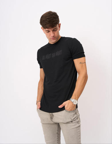 Remera De Hombre Entallada Elastizada Slim Fit Jack Bond