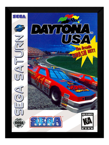 Quadro Decorativo Capa A3 33x45 Daytona Usa Sega Saturn