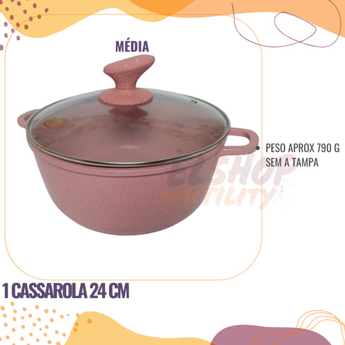 Conjunto De Panelas Antiaderente 10 Peças Teflon Grandes Kit