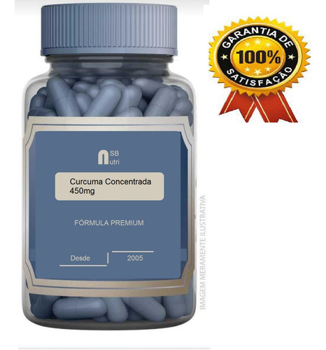 Curcuma Concentrada 450mg Alto Teor 240 Cápsulas