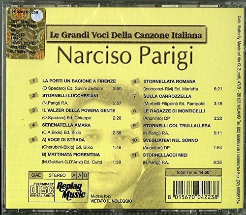 Parigi Narciso Italian Songs Usa Import Cd Nuevo