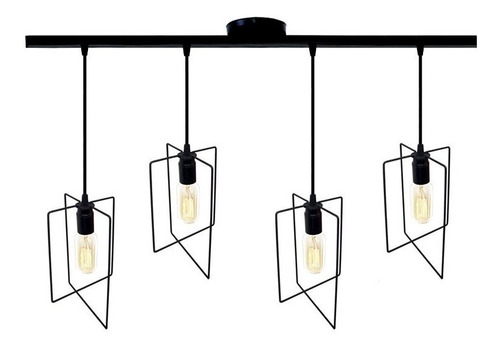 Lamparas Colgante De Techo 4 Luces Hierro Veleta