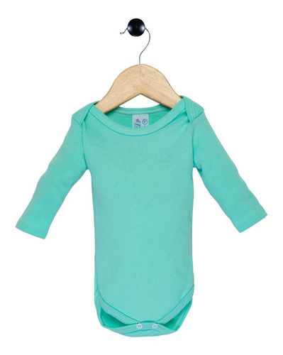 Imagem 6 de 9 de Kit 3 Body Menino Manga Longa Dali Azul/verde/branco