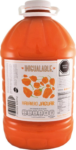 Inigualable Salsa Habanero Jaguar- 1 Garrafa 3.78 L Vd