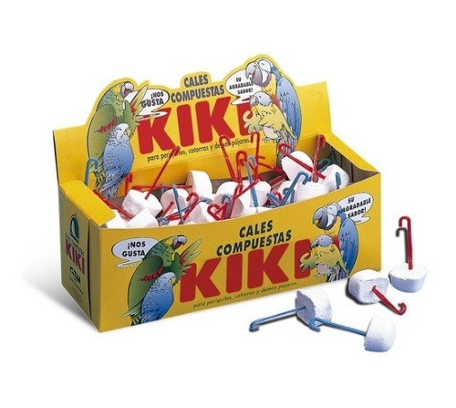 Caja 100. Kiki Cal+minerales Con Gancho Para Aves. 15gr
