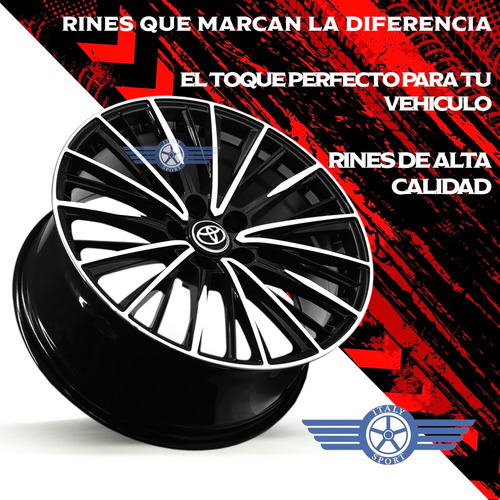 4 Rines 19 Toyota 5-114.3 Prius Sienna Camry Rav4 Corolla Black Machine