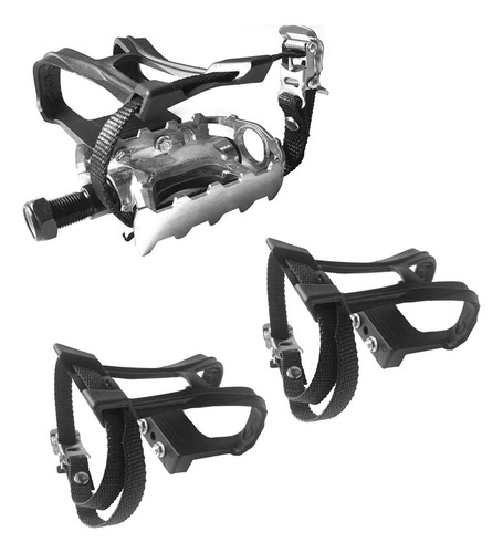 1 Pedales De Bicicleta, Clips Para Los Dedos Del Pie,