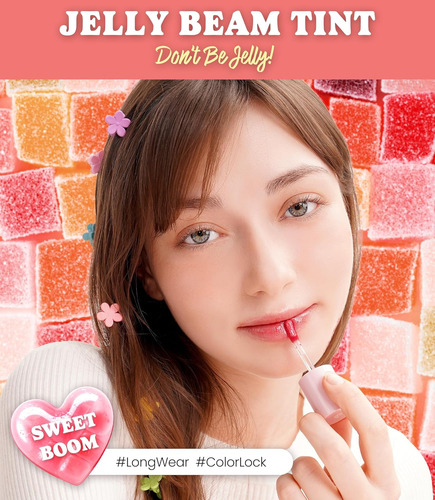 Peach C Jelly Beam Tint - Brillo De Labios Coreano De Larga