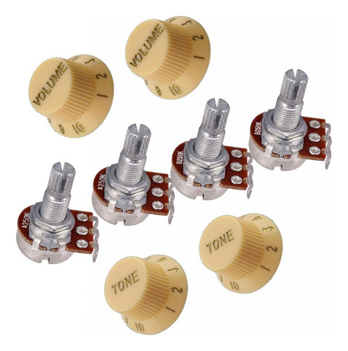 4 Piezas De Plástico Perilla De De Guitarra Perilla De