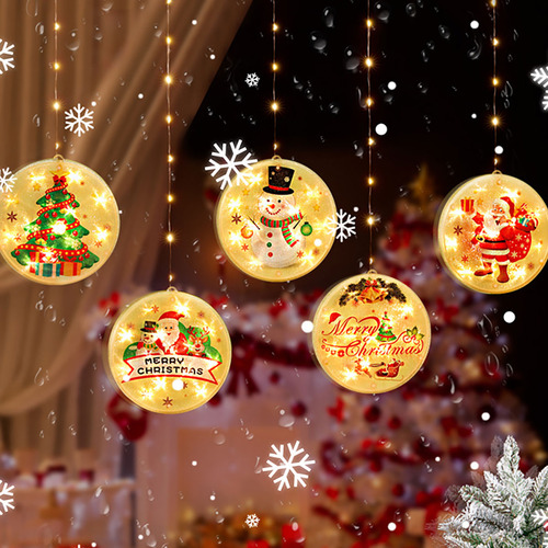 Ventana De Navidad Cadena De Hadas Luces Colgantes Navidad