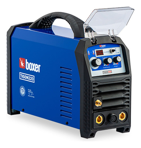 Máquina de solda inverter Boxer Tigon 220 azul 220V