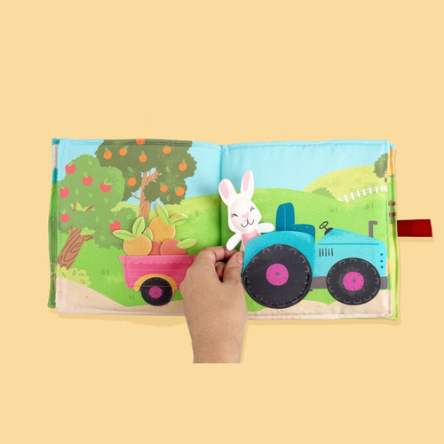 Imagen 4 de 5 de Libro Sensorial Didáctico De Tela La Granja Animales