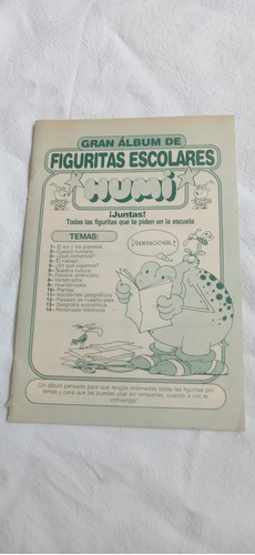 Gran Album De Figuritas Escolares Humi Vacio