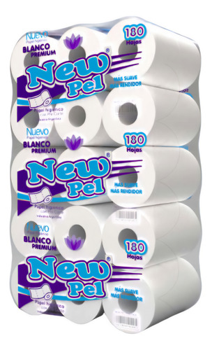Papel Higiénico New Pel 60mts X 30un X 10 Bolsones