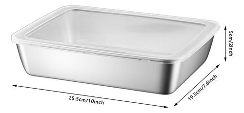 Caja Rectangular De Acero Inoxidable Para Almacenamiento De