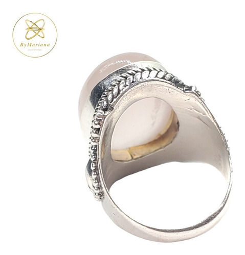 Imagen 7 de 10 de Anillo Plata Con Piedra Ovalada