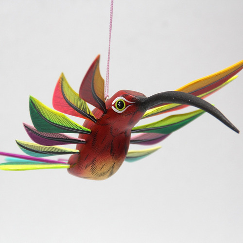 Alebrije Colibrí Grande De Madera Tallada, Aripo.