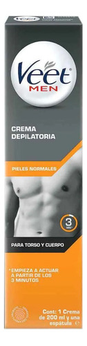 Crema Depilatoria Corporal Veet Men Piel Normal 200 Ml