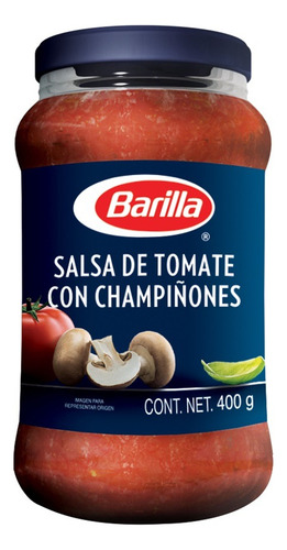 2 Pzs Barilla Salsa De Tomate Con Champiñones 400gr