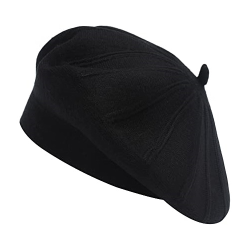Gorros Sombreros Y Boinas Reversible De Color Sólido Negro