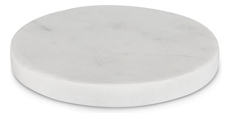 Posavasos Redondos De Mármol Blanco, Set De 4 Posavasos Para