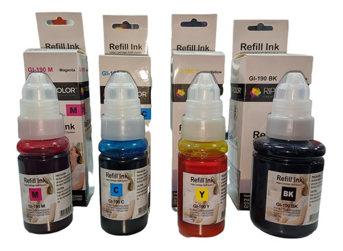 Tintas G1100 G2100 G3100 Compatibles Premium. Pack 4 Tintas