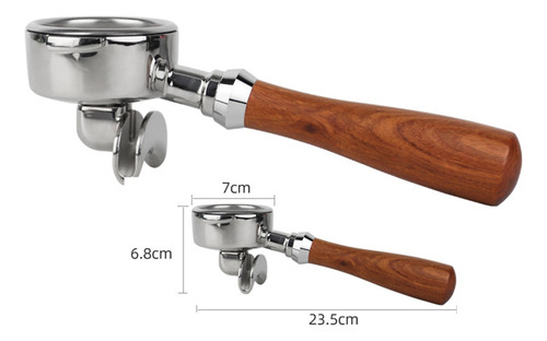 Portafiltro De Mango Sin Fondo De Madera Maciza Para Cafeter