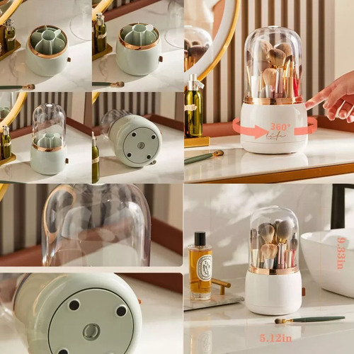 360 Grados Maquillaje Caja De Almacenamiento Con Cubierta