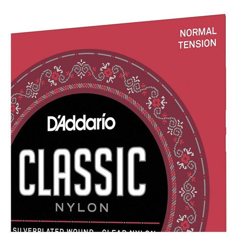 Cuerda Daddario Violao de nylon EJ27n de tensión media