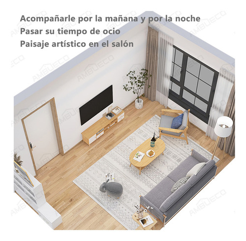 Mueble Para Tv Moderno Mesa 2 Cajon 1 Puerta 140*30*38 Cm Ambueco Morandi Gris