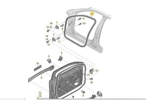 Burlete Puerta Delantera Interno Audi A4 2008 - 2015