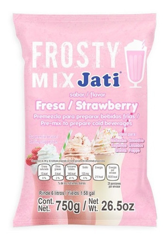 Sustituto Para Malteada Eskimos Y Frappe De Fresa 750gr