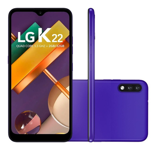 Smartphone K22 Tela 6,2'' 32gb 2gb Ram Azul LG