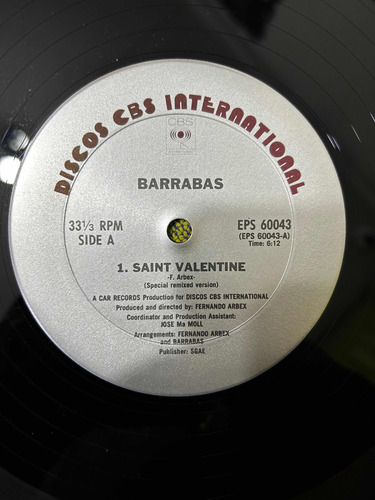 Disco Vinilo De Época Barrabas Maxisingle (Usado)