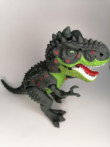 Imagen 5 de 10 de Juguete Dinosaurio T-rex Con Luces Y Sonido Lanza Humo