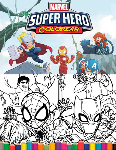 Libro: Superheroes Colorear: Deluxe Edition Libro Para Color